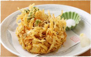 穴子と季節野菜のかきあげ写真