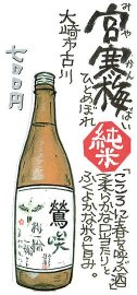 日本酒酒手描きイラスト